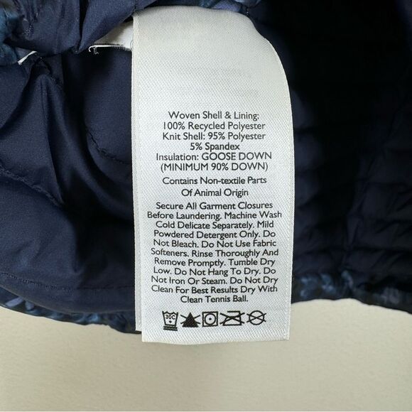 Eddie Bauer Women’s First Ascent Storm Down 800 Hooded Puffer Jacket Blue Medium - Picture 8 of 9